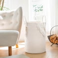 thumbnail image 2 of ZZ Tall Wicker Laundry Basket with Handles, Boho Decorative Storage Basket for Living Room, Bedroom, Entryway, 2 of 7