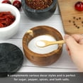thumbnail image 5 of TABHOUKIT Wooden Salt Cellar Box with Marble Lid & Spoon, Modern Black Stone Salt or Pepper Sugar Spice Seasoning Bowl Container Jar Holder Well Keeper Dish Pig Crock for Kitchen, 5 of 8