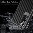 thumbnail image 6 of Case for Samsung Galaxy S20 FE, Carbon Fiber Design [Military Grade Protection] Heavy Duty Shockproof Protective Case, Anti-Scratch Ultra Slim Cover for Galaxy S20 FE 5G, 6.5 inch Black, 6 of 13