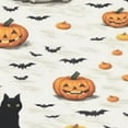 thumbnail image 6 of HAOXIT Halloween Tablecloth Round Halloween Decor Ghost Pumpkin Table Cloth Washable Polyester Table Cover for Halloween Holiday Party Dinner Home Decor 31-35, 6 of 8