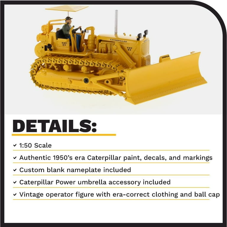 Diecast Masters Metal Toy Model Collectible - 1/50 CAT D7C Diecast Masters Metal Toy Model Collectible - 1/50 CAT D7C