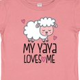 thumbnail image 4 of Inktastic My Yaya Loves Me Baby Grandchild Lamb Girls Baby T-Shirt, 4 of 5