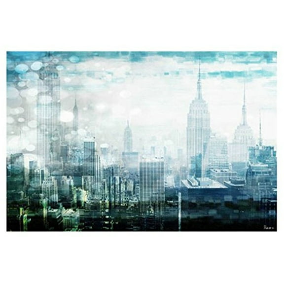 Mid Town by Parvez Taj Painting Print on Wrapped Canvas