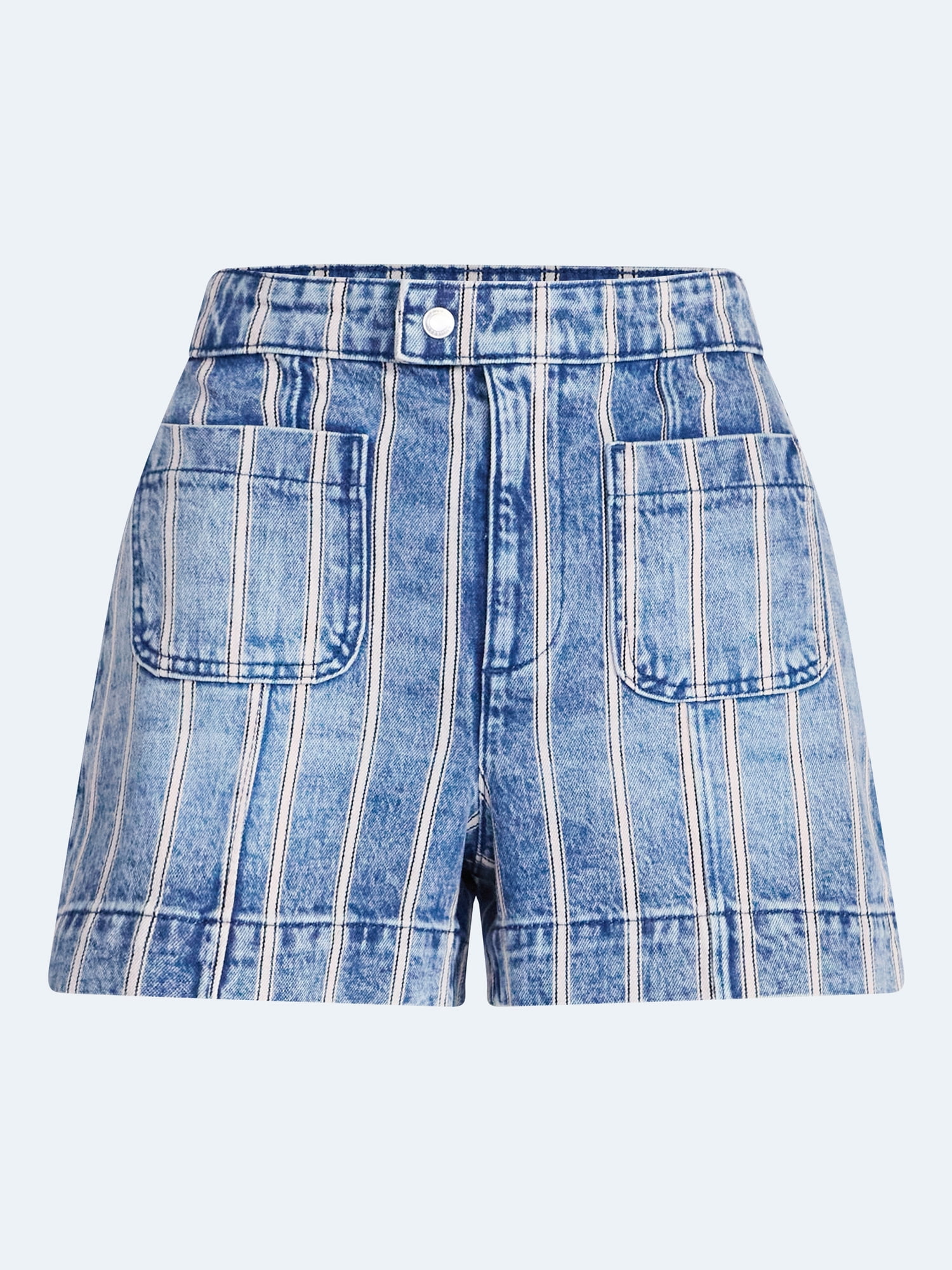 Free Assembly Women's Patch Pocket Denim Shorts, 3" Inseam, Sizes 0-18
