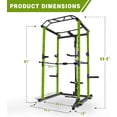thumbnail image 5 of Multi-Function Squat Rack Power Cage, Home Adjustable Pullup Squat Rack, 1000Lbs Capacity Comprehensive Fitness Barbell Rack, for Garage Workout & Home Gym, Black+Green, 5 of 6