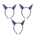 thumbnail image 1 of Diademas de orejas de lobo de Halloween de 3 piezas para mujeres y niñas, diadema de fiesta para Cosplay, 1 of 7
