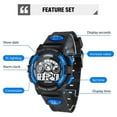 thumbnail image 3 of Digital Watch, Boys Sports Waterproof Led Watches with Alarm, Stopwatch, Multifunctional Outdoor Electronic Analog Quartz Wrist Watches with Colorful LED Display, Gift for Boy Girls, 3 of 6