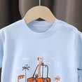 thumbnail image 3 of Ulanda Toddler Boy Summer Outfit Set 2026 2 Piece Short Sleeve T Shirt Top Shorts Sets Cartoon Printed Crewneck Comfortable Outfits (Light Blue, 9-18 Months), 3 of 3