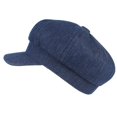 thumbnail image 1 of Sombrero de visera de mezclilla para mujer Gorra de boina de ajuste suave clásico azul oscuro para sus próximas vacaciones románticas o simplemente un día normal, 1 of 5