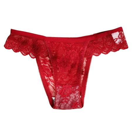 

Rovga Underpanties Women Female Lace Panty Red Comfort Briefs 1 Pcs