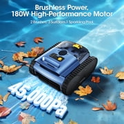 Seauto SAT25 Cordless Robotic Pool Vacuum Cleaner, 180W 4800 GPH, Sonar Navigation, Wall Climbing, IP68 Waterproof, 150 Mins Runtime for Inground & Above Ground Pools Up to 2150 sq.ft