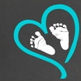 thumbnail image 2 of CafePress - Baby Feet Heart Blue Maternity T Shirt - Maternity Dark T-Shirt, 2 of 3