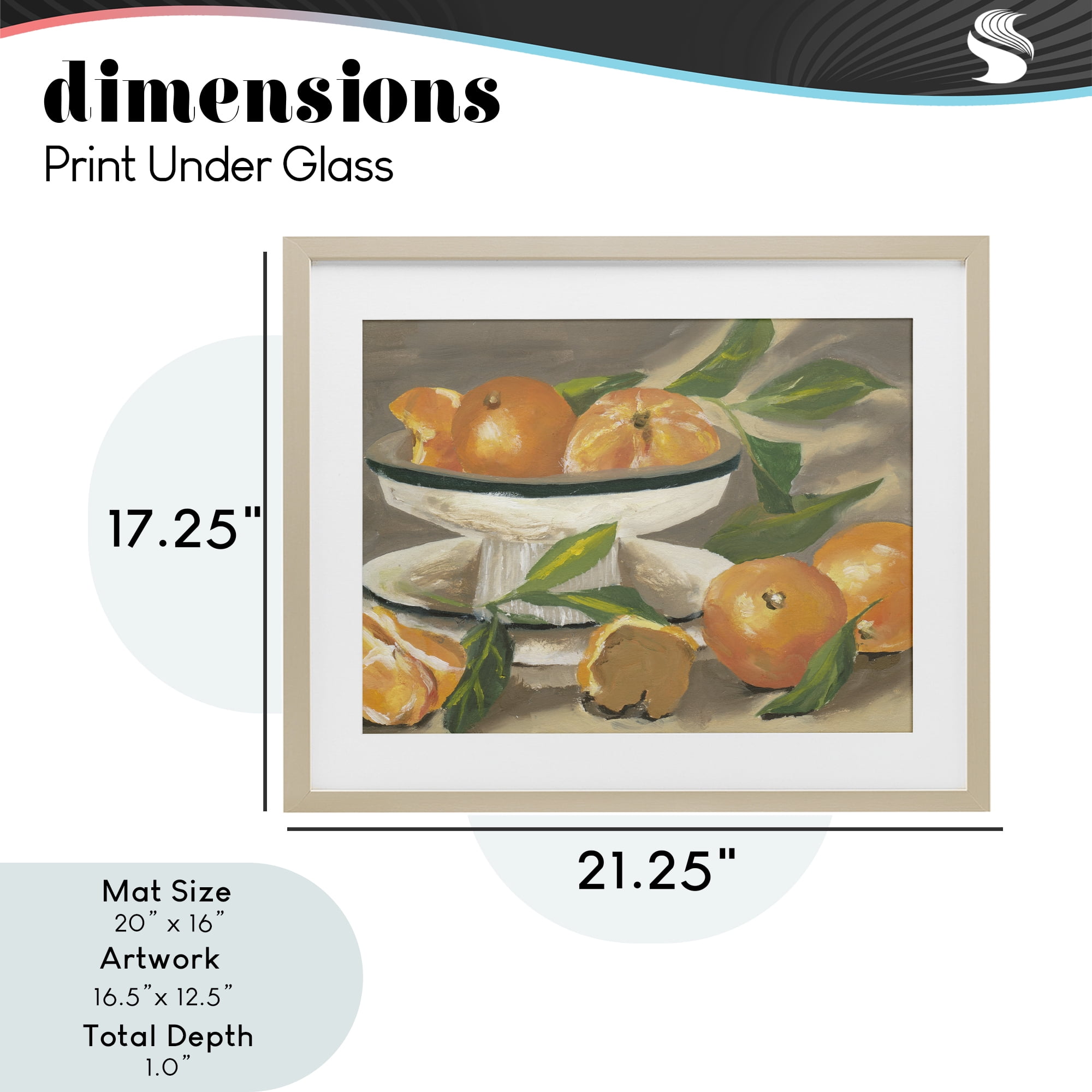 Stupell Industries Oranges in Stillness Birch Framed Print Under Glass, design by Melissa Wang