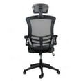 thumbnail image 3 of Scranton & Co Chaise de Bureau Exécutive Dossier Haut avec Appui-Tête en Noir, 3 of 8
