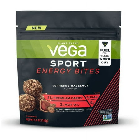 Vega Sport Energy Bites, Espresso Hazelnut, 4 Servings