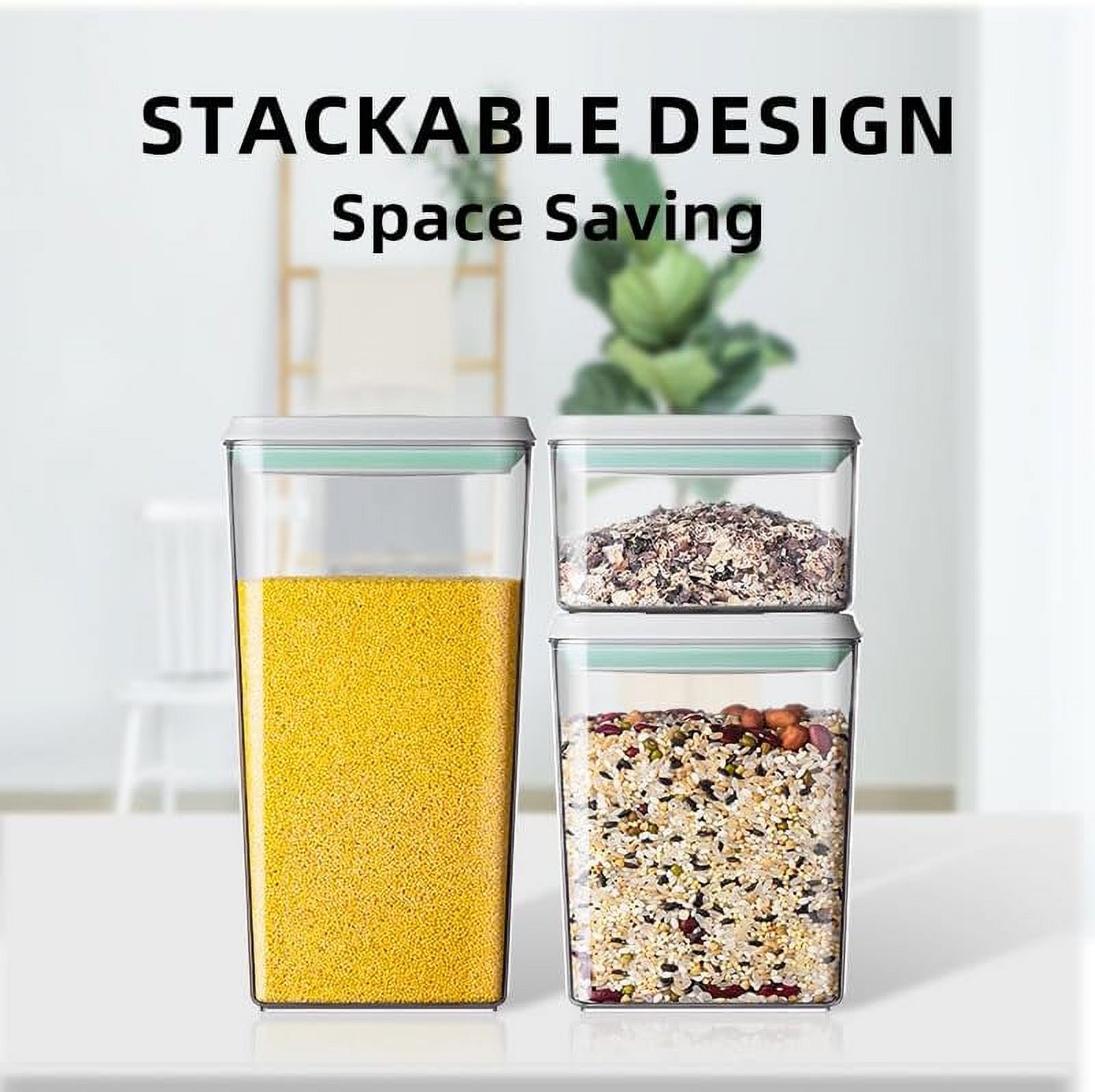 ANKOU 3-Pack Multi-Size Airtight Food Storage Containers with Pop Lid, Stackable
