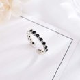 thumbnail image 2 of Bagues d'Ouverture en Zircone Cubique de Conception Simple en Argent 925 Réglables pour les Femmes, 2 of 5