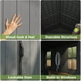 thumbnail image 3 of Patiowell 4x8 Resin Shed for Outdoor, Garden tool Storage Shed with Design of Lockable Doors, Tool Storage for Garden, 3 of 8