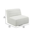 thumbnail image 5 of Benjara 38 Inch Accent Swivel Chair, Channel Tufted, Armless Low Profile, White, 5 of 5