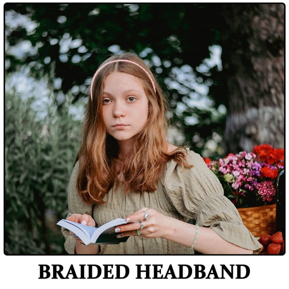 LOLIPPYY 3pcs Toddler Girl Headbands Versatile Use Braided Design Pink Headbands for Girls Spring and Autumn Use