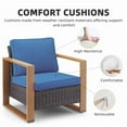 thumbnail image 5 of Gymojoy 6 Pieces Patio Furniture Sets with 41 inch Fire Pit Table, Wicker Outdoor Conversation Sets with 2 Swivel Rocker Chairs and Cushion for Balcony Deck, 5 of 11