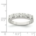 thumbnail image 2 of White Sterling Silver Ring Band Fashion Cubic Zirconia CZ, 2 of 2