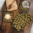 thumbnail image 5 of Black Sunflower Kitchen Oven Mitt and Pot Holder Sets 4 Pcs for Baking, Cooking and Grilling, Heat Resistant Up To 392 °F, 5 of 7