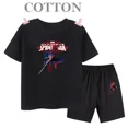 thumbnail image 3 of Conjunto de camiseta y pantalones cortos de algodón para niños de Marvel Spider Man de verano, ropa de dibujos animados para niños, conjunto de dos piezas de manga corta, conjunto para niñas y niños, 3 of 5