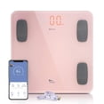 thumbnail image 1 of Báscula de grasa corporal Himaly, báscula inteligente de IMC, báscula digital inalámbrica para baño, analizador de composición corporal con aplicación para smartphone, sincronización con Bluetooth, 18, 1 of 5
