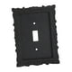 thumbnail image 4 of Placa de cubierta para interruptor de lámpara, cubierta de tomacorriente, negra, clásica, retro, decorativa, clásica para dormitorio, cocina, sala de Estilo A, 4 of 8