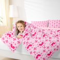 thumbnail image 3 of Manfei Dreamy Princess Bowtie Full Size Comforter Sets,Kawaii Bow Knot Bedding Comforter Set,Pink Reversible,3 Pieces,1 Comforter and 2 Pillowcases, 3 of 7
