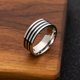 thumbnail image 2 of Anillo de gota de aceite de acero inoxidable de 8 mm de ancho para hombre, joyería de moda sencilla, 2 of 6