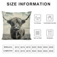 thumbnail image 5 of Wuche Black and White Throw Pillow Cover Patio Furniture Scottish Highland Cow on Isle of Mull Decorative Cushion Cases Home Multiple specifications, 5 of 5