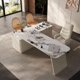 thumbnail image 4 of Modern Studio Office Desk Corner Reception Study Workbench Standing Office Desk Writing Bureau Meuble Minimalist Furniture My Lux Decor Round, 4 of 8