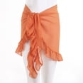 thumbnail image 2 of Fortune Women Mesh Mini Ruffle Skirts Cover Up Candy Color Bathing Skirt Beachwear Wrap, 2 of 5