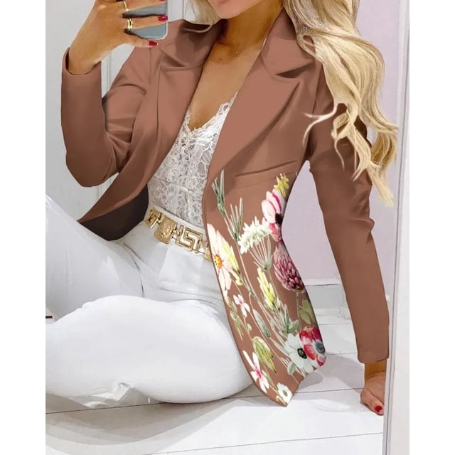 Nuevo 2024 conjuntos de pantalones formales de oficina para mujer, 2 uds., Blazers lisos con doble botonadura, chaqueta y pantalones, conjunto de dos piezas, trajes de pantalón femenino