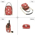 thumbnail image 3 of FORMRS Crossbody Bag for Women Shoulder Cell Phone Purse with Zipper, Red Snowman, 3 of 7