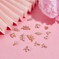 thumbnail image 4 of 15 Pcs 5 Styles Cubic Zirconia Leaf Charms Shiny Pave Clear Leaf Charms Connector Assorted Shaped Rhinestone Leaves Pendant for Gorgeous Jewelry Making Gold Making DIY, 4 of 7