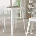 thumbnail image 3 of Merrick Lane Bar Height Patio Dining Table with White Metal Frame and 23.75" Square Top, 3 of 9