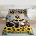 thumbnail image 2 of Manfei Funny Highland Cow Queen Comforter Set 3 Pieces, Botanical Sunflower Bedding Sets, Rustic Farmhouse Bedding Comforter Set, Luxury Bedroom Decor, 2 of 8