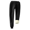 thumbnail image 4 of Women's Winter Warm Fleece Jogger Pants Thick Sherpa Lined Sweatpants Elastic Waist Active Running Pants Trousers Womens Clothes, 4 of 4