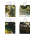 thumbnail image 2 of Balery Deep Forest Stone Green Dragon Porta Pañuelos de Cuero con Estampado – Funda Moderna Cuadrada para Caja de Pañuelos, Dispensador 5x5x5'', 2 of 7