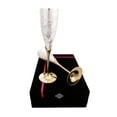 thumbnail image 4 of Indian Art Villa Set of 2 Silver Plated & Brass Champagne Wine Glass with Black Box, Drinkware, 7 OZ Capacity Each, 4 of 5