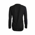 thumbnail image 4 of WREESH Womens Fashion T-Shirts Solid Color Spring Fall Patchwork Long Sleeves Round Neck Casual Kink T-Shirt Tops Pullover Black, 4 of 8