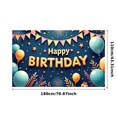 thumbnail image 3 of Colorful Balloons Happy Birthday Banner Decorative Design Party Backdrop Celebration Banner for Birthday Party Kids Event Photo Shoot, 3 of 7