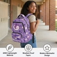 thumbnail image 4 of Garronmavis Purple Axolotl Backpacks for School Adjustable Shoulder Straps School Bag Large Capacity 17-inch Book Bag for 10Y-12Y Primary School Students Daily Use, 4 of 7