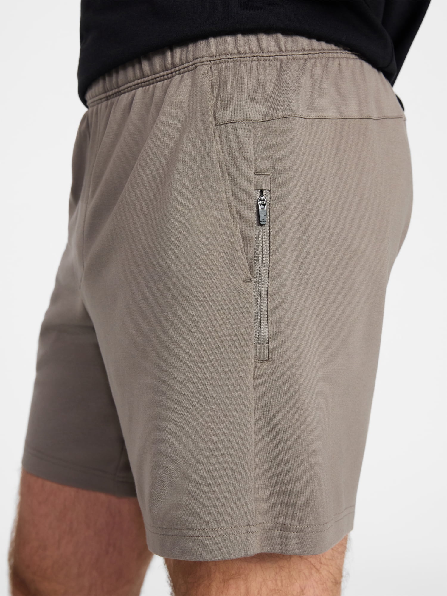 Athletic Works Men's and Big Men's Ponte Shorts, 7'' Inseam, Sizes XS-5XL