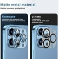 thumbnail image 2 of [2 Pack for iPhone 13 Pro Max/iPhone 13 Pro Camera Lens Protector Metal Tempered Glass Camera Cover, Strong Stickiness Rear Lens Case Friendly - Alpine Green, 2 of 5