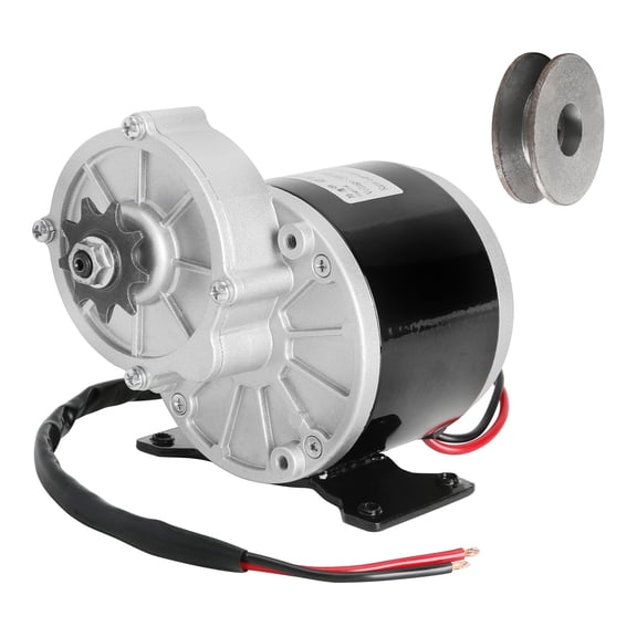 MY1016 Brushed Speed Reduction Motor,36V 350W Gear Reduction Electric Motor 300RPM with Pulley for Electric Bike, Bicycle, Mini Bike, Fun Cart, Tricycle, Go Kart, Scooter, Razor, Wheelchairs