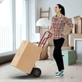 thumbnail image 2 of Costway Heavy Duty Hand Truck 660lbs Capacity Trolley Cart with  Foldable Nose Plate Red, 2 of 10